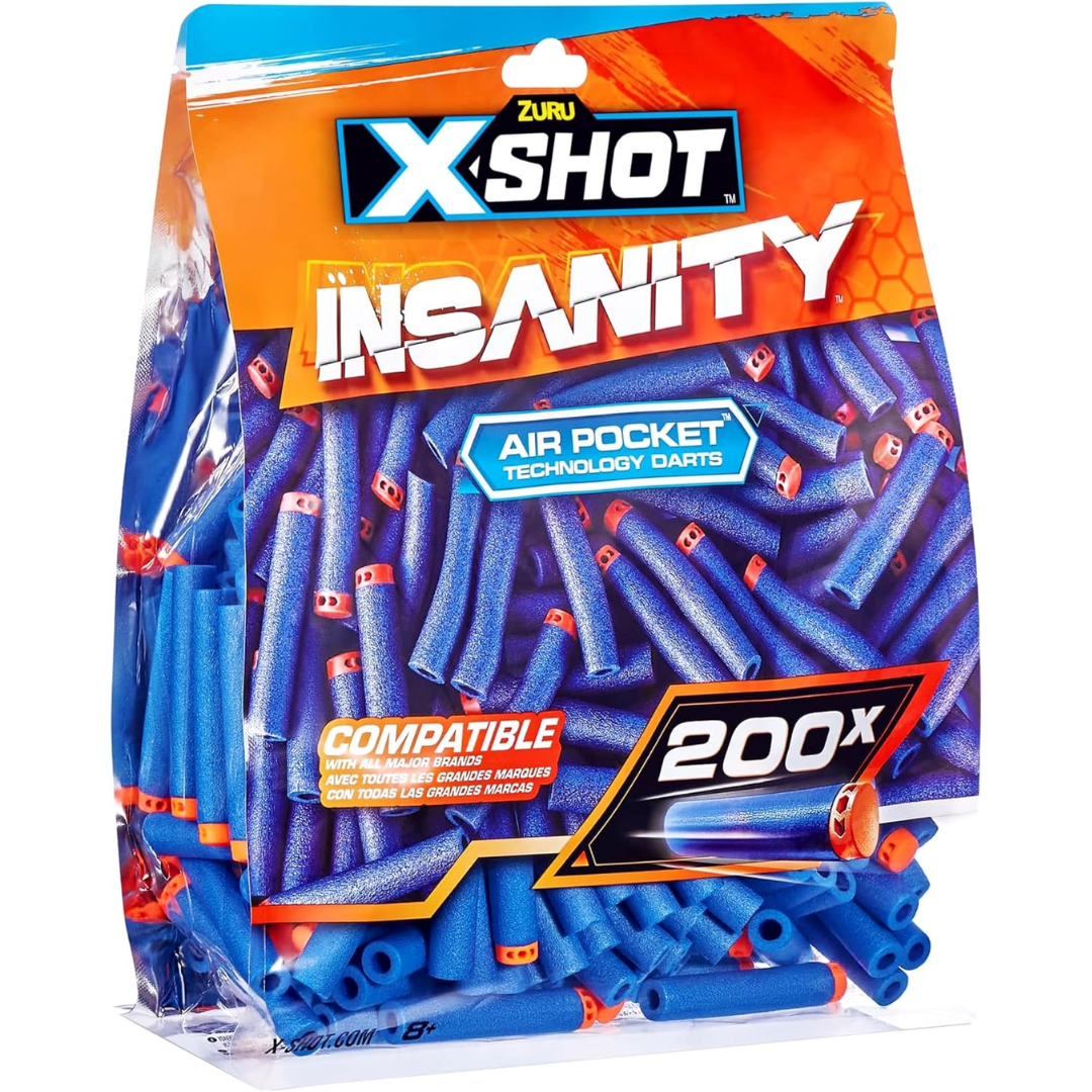 X-Shot Insanity 200PK Refill Darts Foilbag