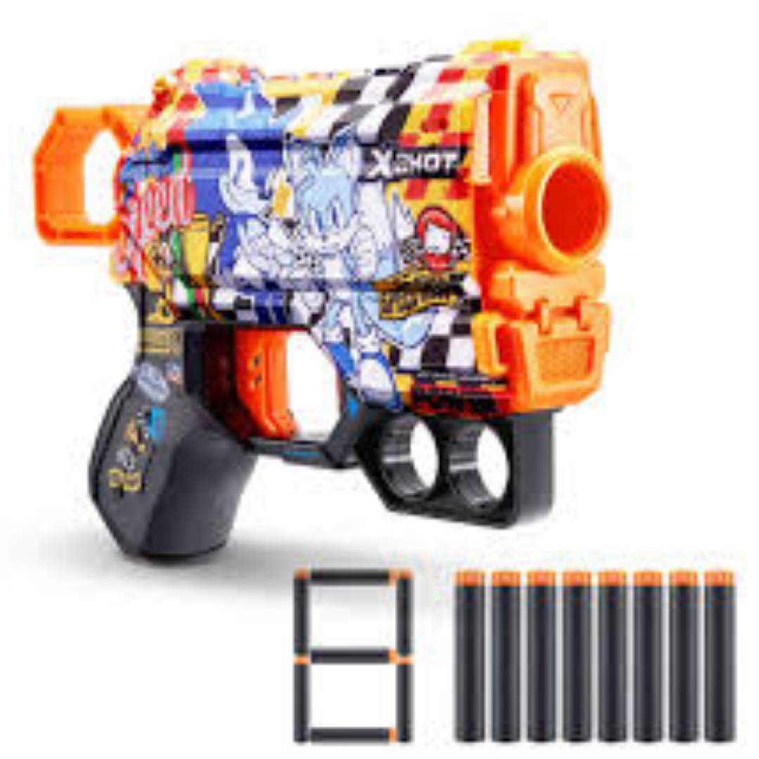 X-Shot Skins Menace Sonic Blue (8 Darts) (2)