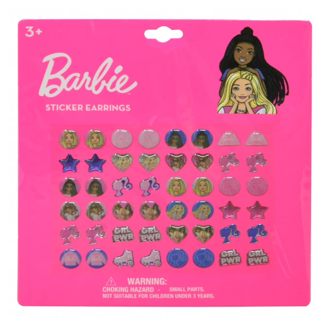 zxzzxzxzxzxz Barbie 24 Pair Sticker Earrings on Blister Card - Image 1