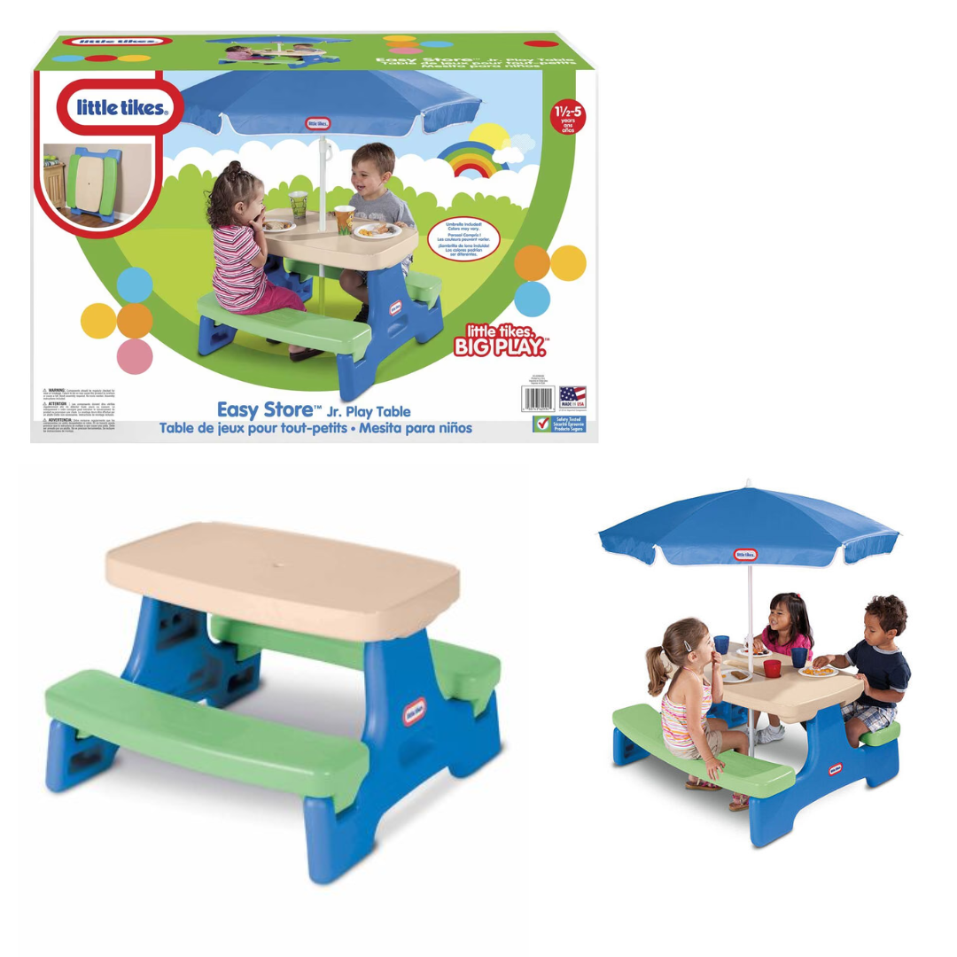Little Tikes Easy Store Jr. Play Table with Umbrella