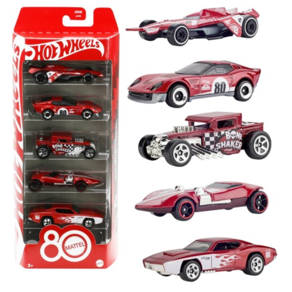 Mattel DP Hot Wheels 5pk 80th Anniversary