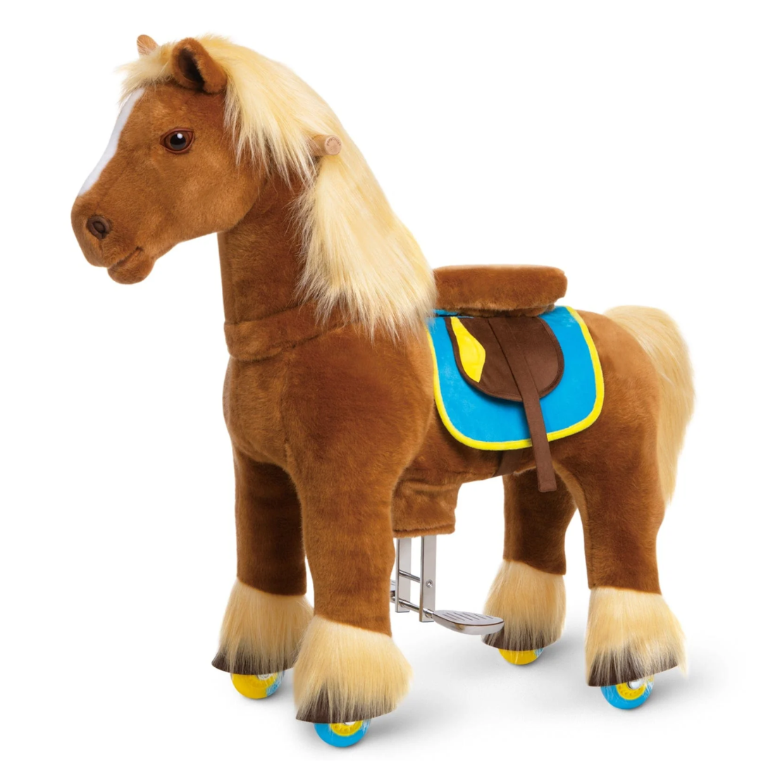 swswswswsw Brown Horse Ride On Toy for Age 4-8 X46Model X - Image 1